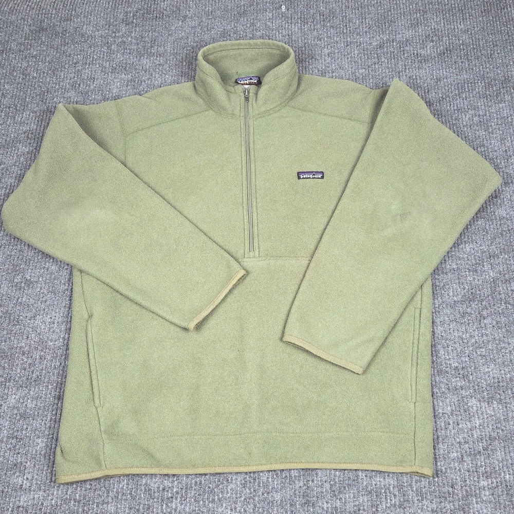 Patagonia Synchilla Mens XL Quarter Zip Fleece Pullover Sage Green 261240